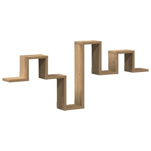 vidaXL Wall Shelf Wall-Mounted Artisan Oak 104.5 x 43 x 10 cm