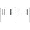 vidaXL Metal Replace Headboard Black 180cm