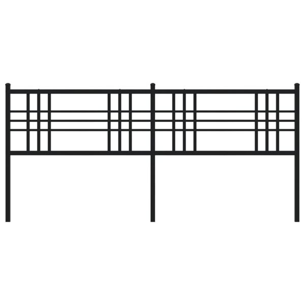 vidaXL Metal Replace Headboard Black 180cm