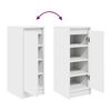 vidaXL Shoe Cabinet White 29.5x34x76 cm Engineered Wood