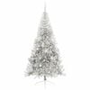 vidaXL Artificial Pre-lit Christmas Tree Silver 210 cm PET