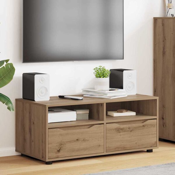 vidaXL TV Cabinet Artisan Oak 100 x 48 x 43 cm Engineered Wood