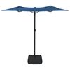 vidaXL Double-Head Garden Parasol Azure Blue 316x145 cm