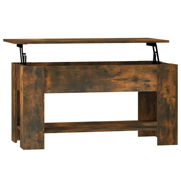 vidaXL Coffee Table Smoked Oak 101x49x52 cm Engineered Wood