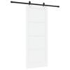 vidaXL Sliding Door White and Black 83 x 202 cm Solid Pine Wood