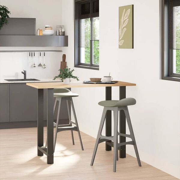 vidaXL Bar Table Legs Anthracite 2 pcs 60x(100-101) cm Steel