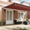 vidaXL Retractable Awning Orange and Brown 500 x 300 cm