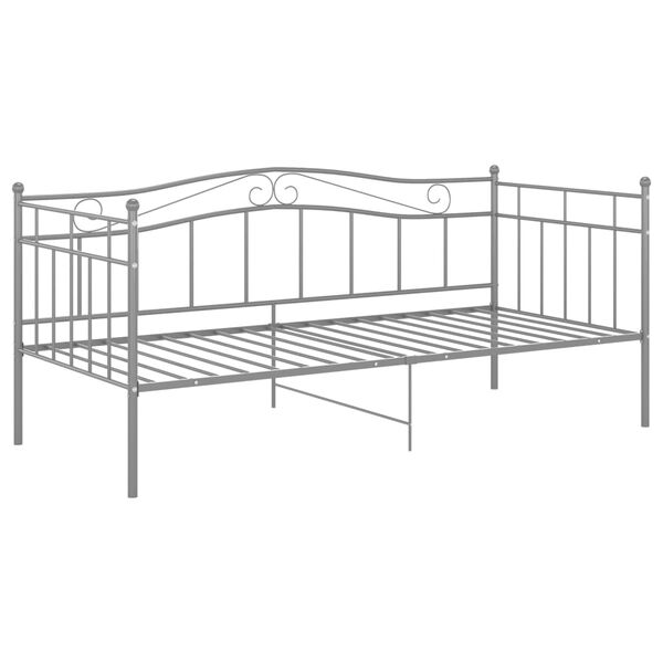 vidaXL Sofa Bed Frame without Mattress Grey Metal 90x200 cm