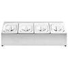 vidaXL Gastronorm Container Holder with 4 GN 1/6 Pan Stainless Steel