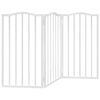 vidaXL Dog Gate Foldable 3 Panels White 150 cm&nbsp;Poplar Wood