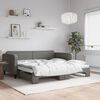 vidaXL Daybed with Trundle without Mattress Dark Grey 90x190 cm Single