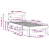 vidaXL Bed Frame with Headboard Natural 75 x 190 cm Solid Pine Wood