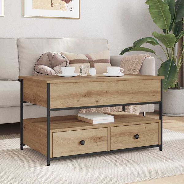 vidaXL Coffee Table Artisan Oak 85 x 50 x 50 cm Engineered Wood