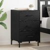 vidaXL Bedside Cabinet Black Oak 40 x 40 x 66 cm Engineered Wood