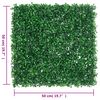 vidaXL Artificial Shrub Leaf Fence 6 pcs Green 50x50 cm