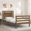 vidaXL Bed Frame without Mattress Honey Brown Single Solid Wood