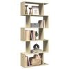 vidaXL Room Divider Bookcase 5-Tier Sonoma Oak 70x24x161 cm Engineered Wood