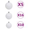 vidaXL Artificial Hinged Christmas Tree 300 LEDs & Ball Set 300 cm