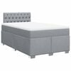vidaXL Box Spring Bed with Mattress Light Grey 120x190 cm Fabric