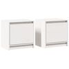 vidaXL Bedside Cabinets 2 pcs White 40x30.5x40 cm Solid Pinewood