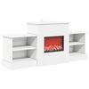 vidaXL Electric Fireplace White 110 x 30 x 50 cm Engineered wood