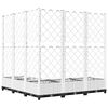 vidaXL Garden Planter with Trellis White 120x120x121.5 cm PP