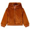 Kids'Hooded Jacket Faux Fur Cognac 140
