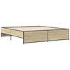 vidaXL Bed Frame without Mattress Sonoma Oak 180x200 cm Super King