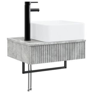 vidaXL Wall-Mounted Wash Basin Concrete Grey 53 x 35 x 39 cm