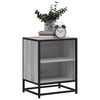 vidaXL Bedside Cabinet Grey Sonoma 40x31x50 cm Engineered Wood and Metal