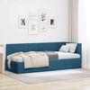 vidaXL Corner Bed Frame with Headboard Blue 80 cm x 200 cm Velvet