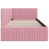 vidaXL Corner Bed Frame with Headboard Pink 100 cm x 200 cm Velvet