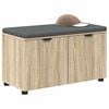 vidaXL Hall Bench with Cushion with Storage Sonoma Oak 80 x 46 x 46 cm