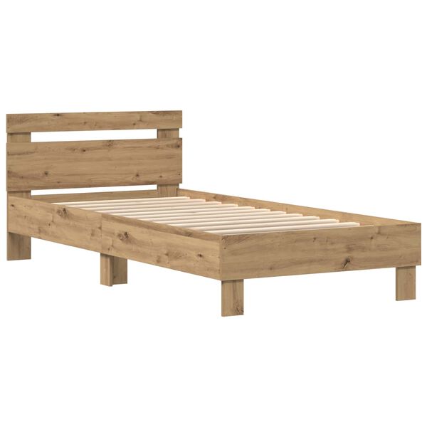 vidaXL Bed Frame Artisan oak 90 x 190 cm Engineered wood