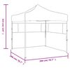 vidaXL Professional Folding Party Tent with 2 Sidewalls 2x2 m Steel Anthracite