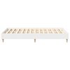 vidaXL Bed Frame No Mattress White 140x190 cm Engineered Wood