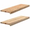 vidaXL Stair Treads 2 pcs Untreated 80x30x2 cm Solid Wood Oak