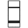 vidaXL Wall Shelf with Bar Black 30x25x65 cm