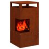 vidaXL Fire Pit Brown 50 x 50 x 100 cm Steel