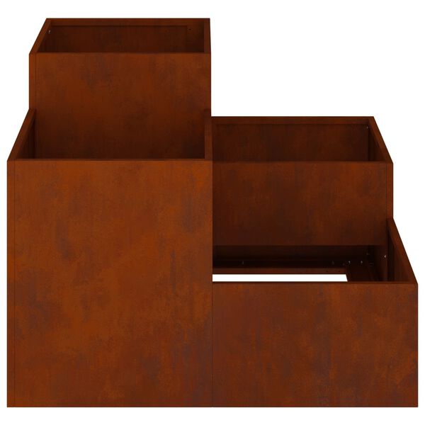 vidaXL Garden Planter Rusty 80 x 80 x 60 cm Weathering Steel