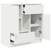 vidaXL Sideboard with Drawers and Doors White 70.5x34x74.5 cm