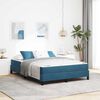 vidaXL Box Spring Bed with Mattress Dark Blue 160 x 210 cm Fabric