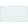 vidaXL Kitchen Backsplash White 100 x 60 cm Tempered Glass