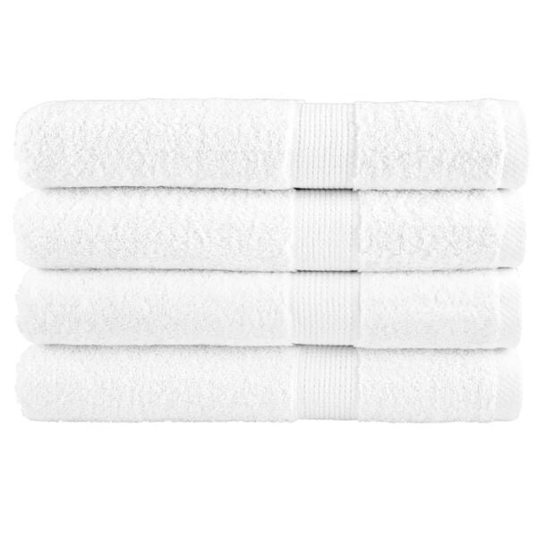 vidaXL Premium Towels "SOLUND" 4 pcs White 100x200 cm 600 gsm