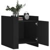 vidaXL Bedside Cabinet Black 45x50x50 cm Engineered Wood