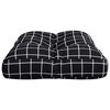 vidaXL Pallet Cushion Black Check Pattern 60x40x12 cm Fabric