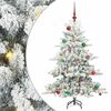 vidaXL Artificial Hinged Christmas Tree White 150 cm PVC and Steel