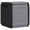 vidaXL Garden Storage Box | Dark grey and black | 100% Polypropylene | Medium