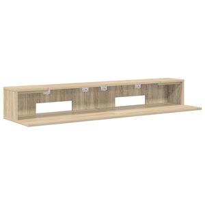 vidaXL Studio Desk Sonoma Oak 152 x 36 x 19.5 cm Engineered Wood