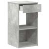 vidaXL Bedside Cabinet with Drawer Concrete Grey 35x34x66.5 cm